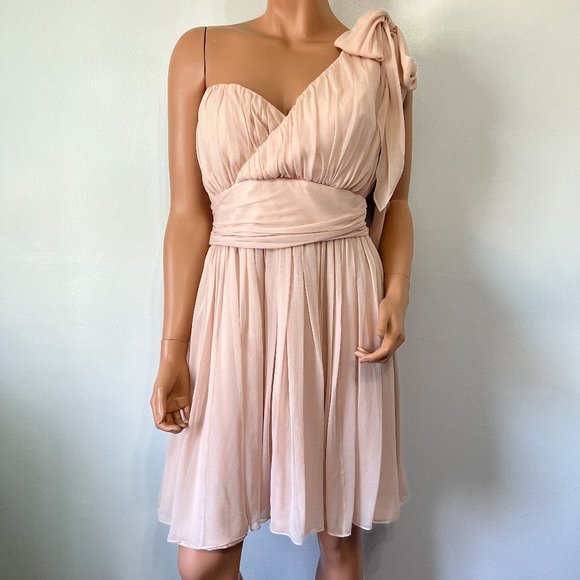 Coren Moore Hannah Chiffon Dress Blush Pink Size 10 NWT - Picture 1 of 7
